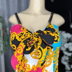 Fashion Nova Black and Blue Pant Set